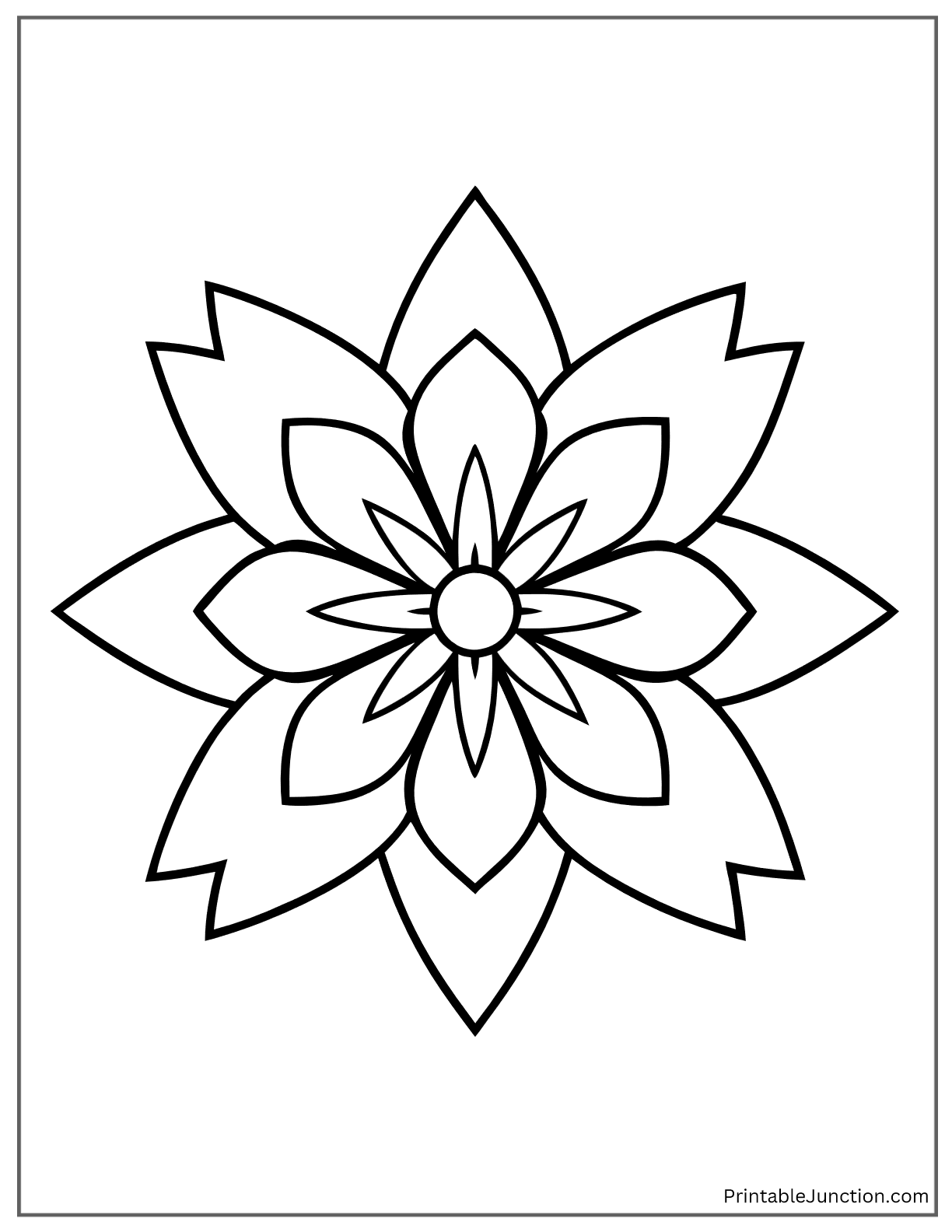 mandala tulip flower template