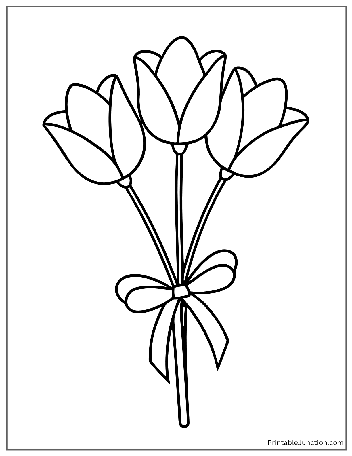 pretty bouquet of tulips
