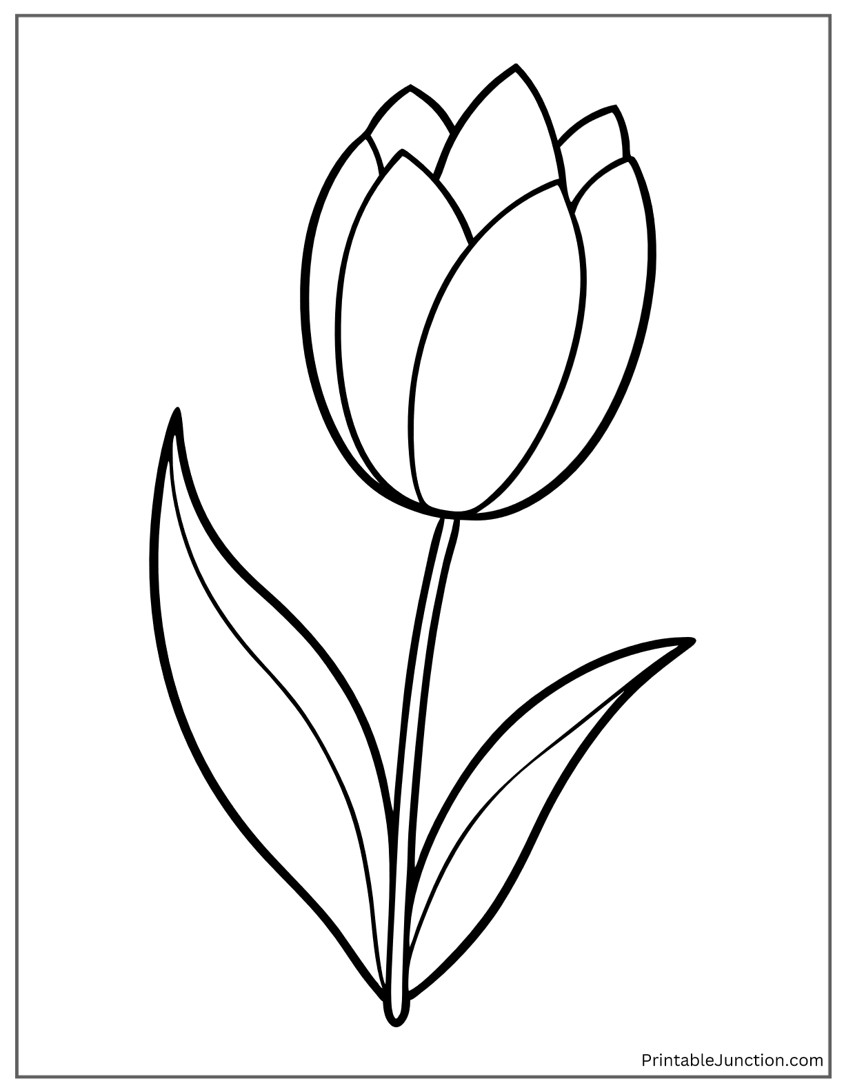simple tulip printable